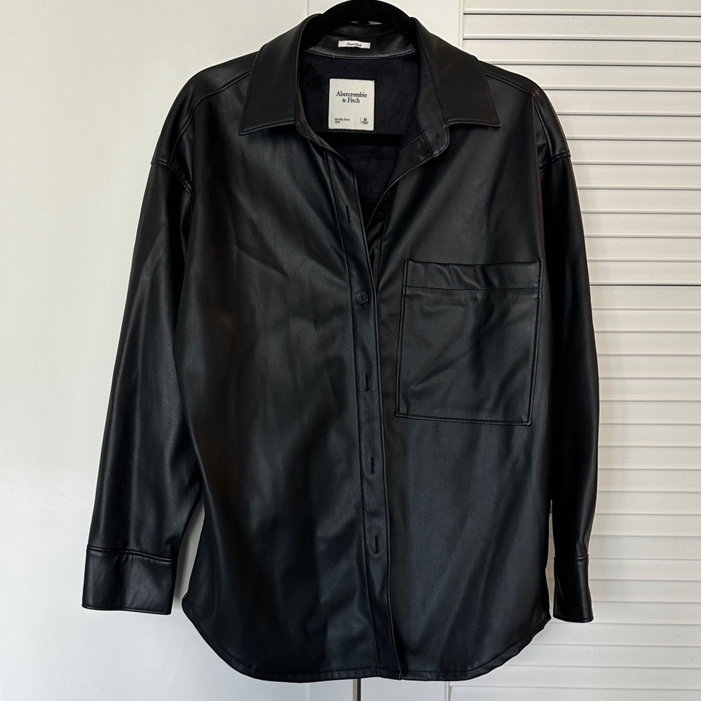 Abercrombie&Fitch Faux Leather Overshirt